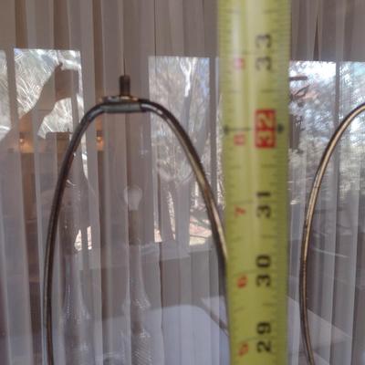 Pair of Tall, Hollywood Regency Style Table Top Lamps (No Shades)- Approx 32 3/4" Tall