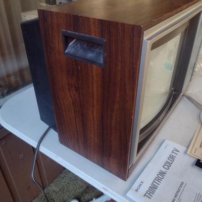 Vintage Sony Trinitron Color Television- Model KV-1217- Measures Approx 12" Diagonally
