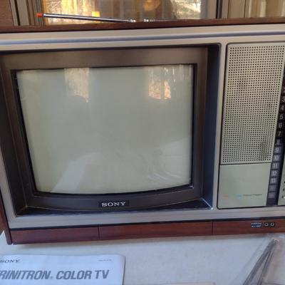 Vintage Sony Trinitron Color Television- Model KV-1217- Measures Approx 12" Diagonally