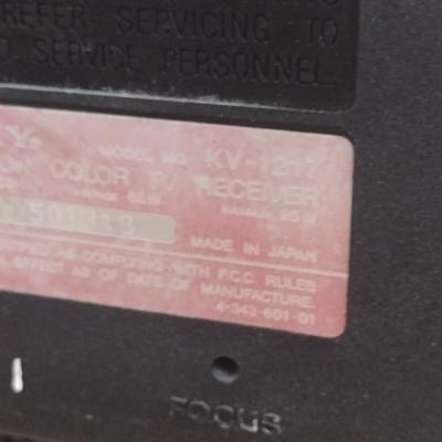 Vintage Sony Trinitron Color Television- Model KV-1217- Measures Approx 12" Diagonally
