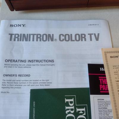 Vintage Sony Trinitron Color Television- Model KV-1217- Measures Approx 12" Diagonally