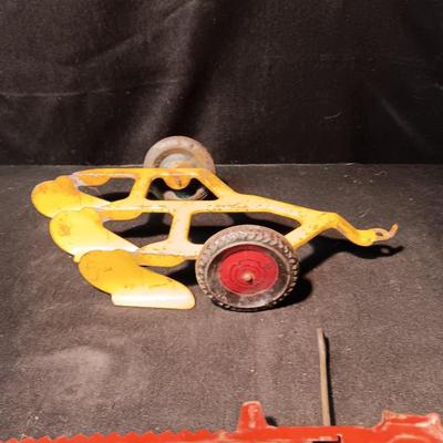 2 LARGER MARX TOY FARM IMPLEMENTS