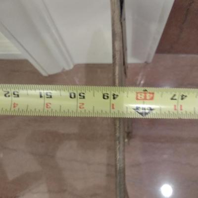 Brass Fireplace Bumper with Lion's Paw Accents- Approx 49" Wide, 11 1/2" Deep
