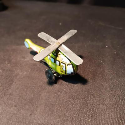 3 TIN LITHO TOY HELICOPTERS