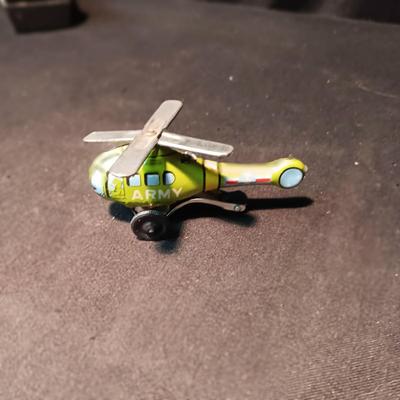 3 TIN LITHO TOY HELICOPTERS