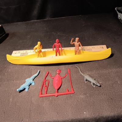 INDIANS AND CANOE TOY