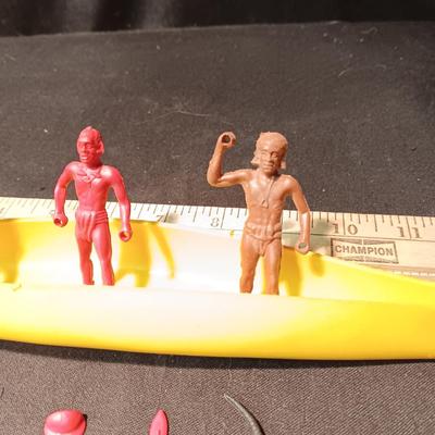 INDIANS AND CANOE TOY