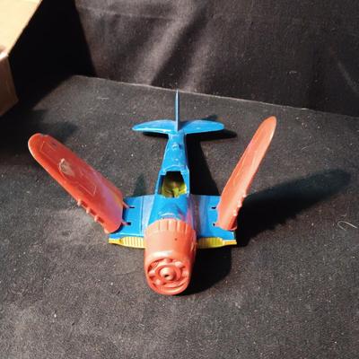 DIE-CAST HUBLEY KIDDIE TOY AIRPLANE W/ADJUSTABLE WINGS AND WHEELS