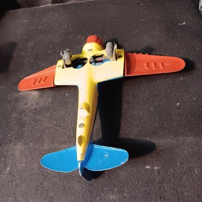 DIE-CAST HUBLEY KIDDIE TOY AIRPLANE W/ADJUSTABLE WINGS AND WHEELS