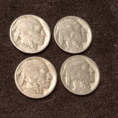 4 INDIAN HEAD NICKELS