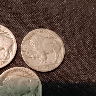 5 BUFFALO INDIAN HEAD NICKELS