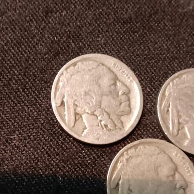 5 BUFFALO INDIAN HEAD NICKELS