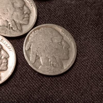 5 BUFFALO INDIAN HEAD NICKELS