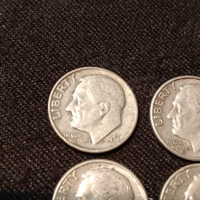 4 SILVER ROOSEVELT DIMES