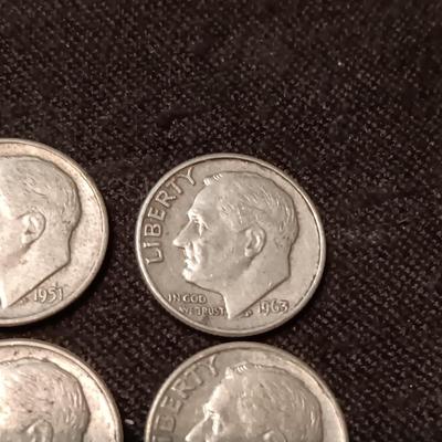 4 SILVER ROOSEVELT DIMES