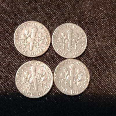 4 SILVER ROOSEVELT DIMES