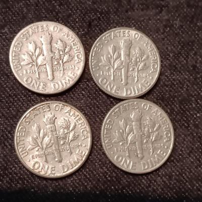 4 SILVER DIMES