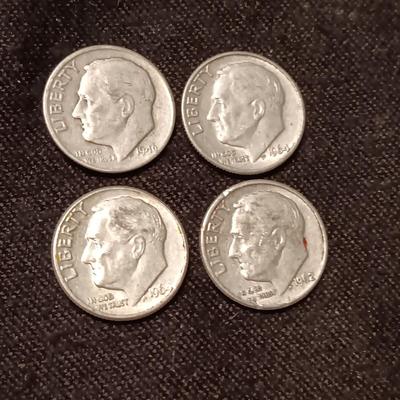 4 SILVER DIMES