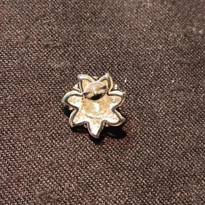 PAIR OF STERLING SILVER PIERCED EARRINGS