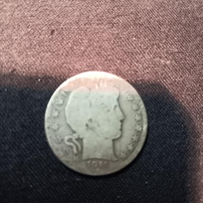 1911 BARBER SILVER QUARTER