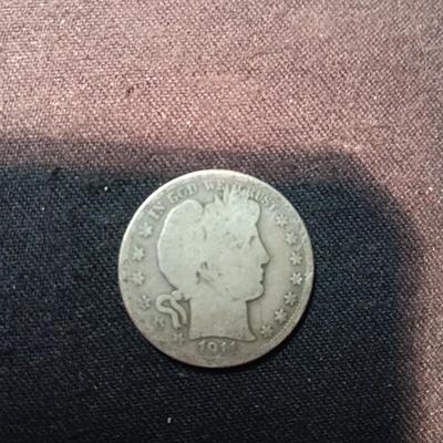 1911 BARBER SILVER QUARTER