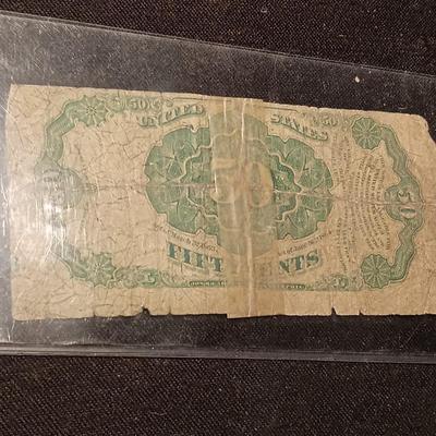 1875 FRACTIONAL CURRENCY 50 CENTS