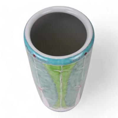 Chinese Hand-Painted Cabbage Bok Choy Ceramic Umbrella Stand/Holder, Jingdezhen Porcelain