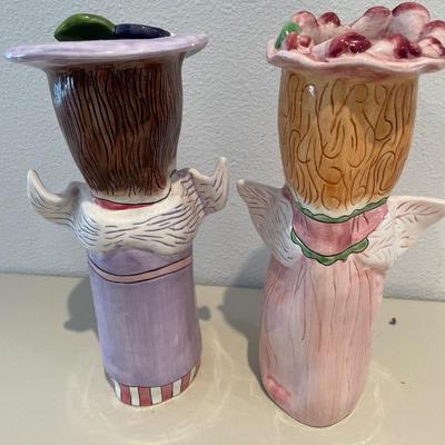 2 Susan Pauley hand painted Vases