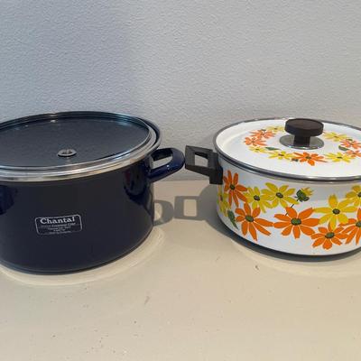 Chantal and floral pots