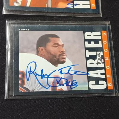 FORMER DENVER BRONCOS AUTOGRAPHED TRADING CARDS (1)