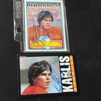 FORMER DENVER BRONCOS AUTOGRAPHED TRADING CARD (2)