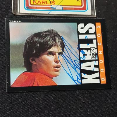 FORMER DENVER BRONCOS AUTOGRAPHED TRADING CARD (2)