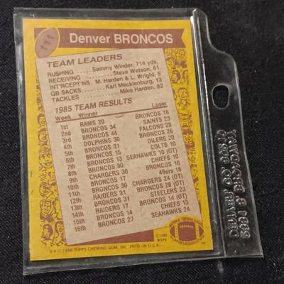 FORMER DENVER BRONCOS AUTOGRAPHED TRADING CARDS (3)
