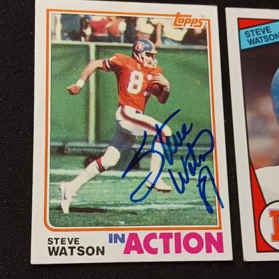 FORMER DENVER BRONCOS AUTOGRAPHED TRADING CARDS (5)