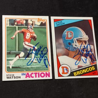 FORMER DENVER BRONCOS AUTOGRAPHED TRADING CARDS (5)