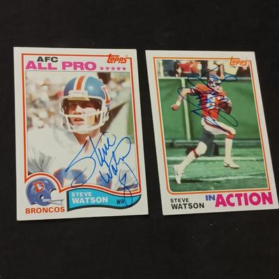 FORMER DENVER BRONCOS AUTOGRAPHED TRADING CARDS (6)