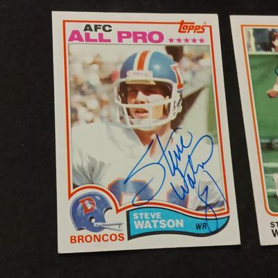 FORMER DENVER BRONCOS AUTOGRAPHED TRADING CARDS (6)