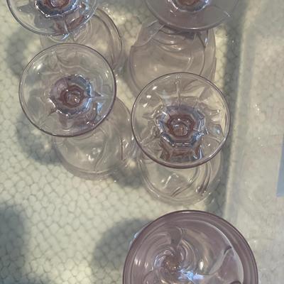 Pink & Purple footed glasses