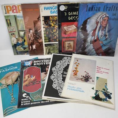 Vintage DIY Booklets Jewelry, Decoupage, Tatting & More