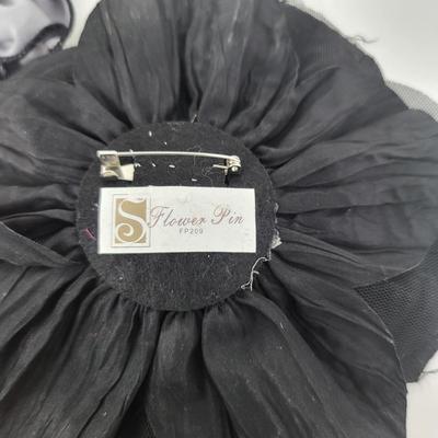Various Floral Brooches & Hair Barrettes