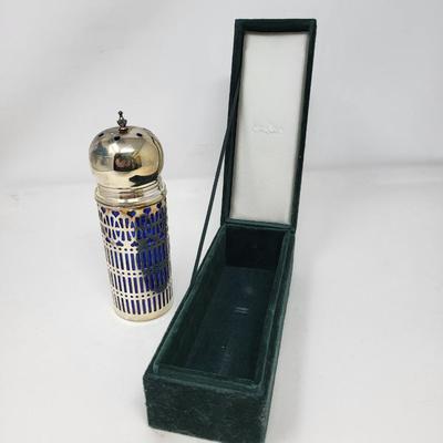 Vintage Neiman Marcus Godinger Cobalt Silverplate Shaker