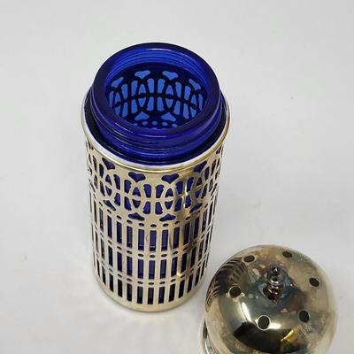 Vintage Neiman Marcus Godinger Cobalt Silverplate Shaker