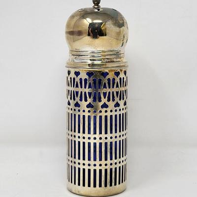 Vintage Neiman Marcus Godinger Cobalt Silverplate Shaker