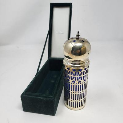 Vintage Neiman Marcus Godinger Cobalt Silverplate Shaker