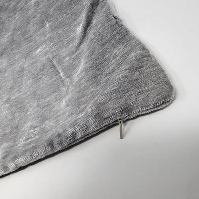 NEW Grey Velvet Decorative Pillow Covers