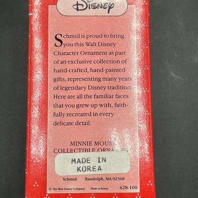 Vintage Disney Minnie Mouse Schmid Christmas Ornament