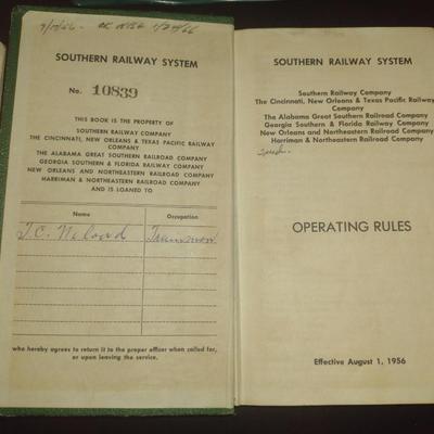 Vintage Southern Railway Operating Rules Guideline Booklets