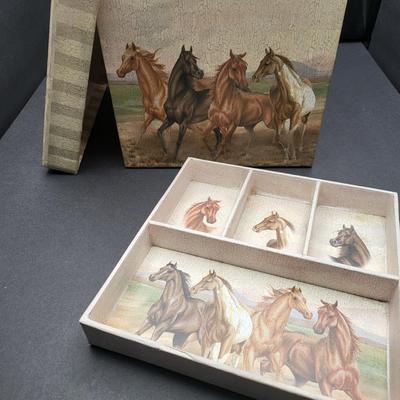 Nesting Jewelry/Storage Boxes - Horse Theme