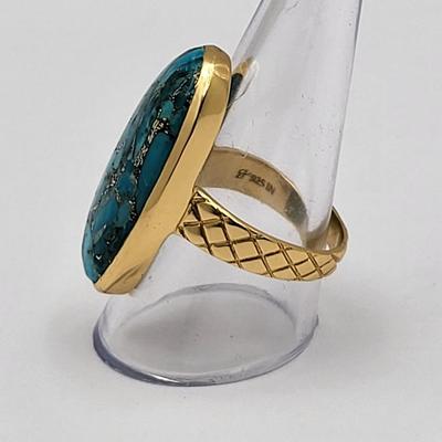 Ross Simons Mosaic Turquoise Ring Size 10
