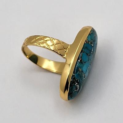 Ross Simons Mosaic Turquoise Ring Size 10